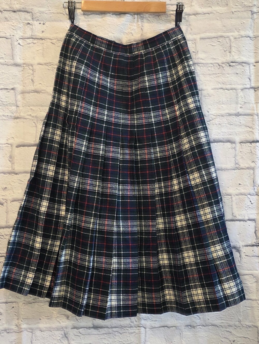 Pendleton Tartan Plaid Pleated Skirt Size 10 Academia Preppy Vintage